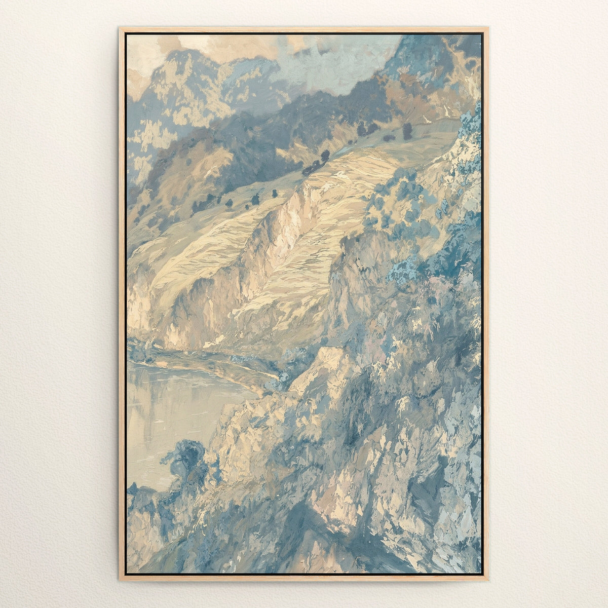 Powder Blue Mountain Valley wall art
