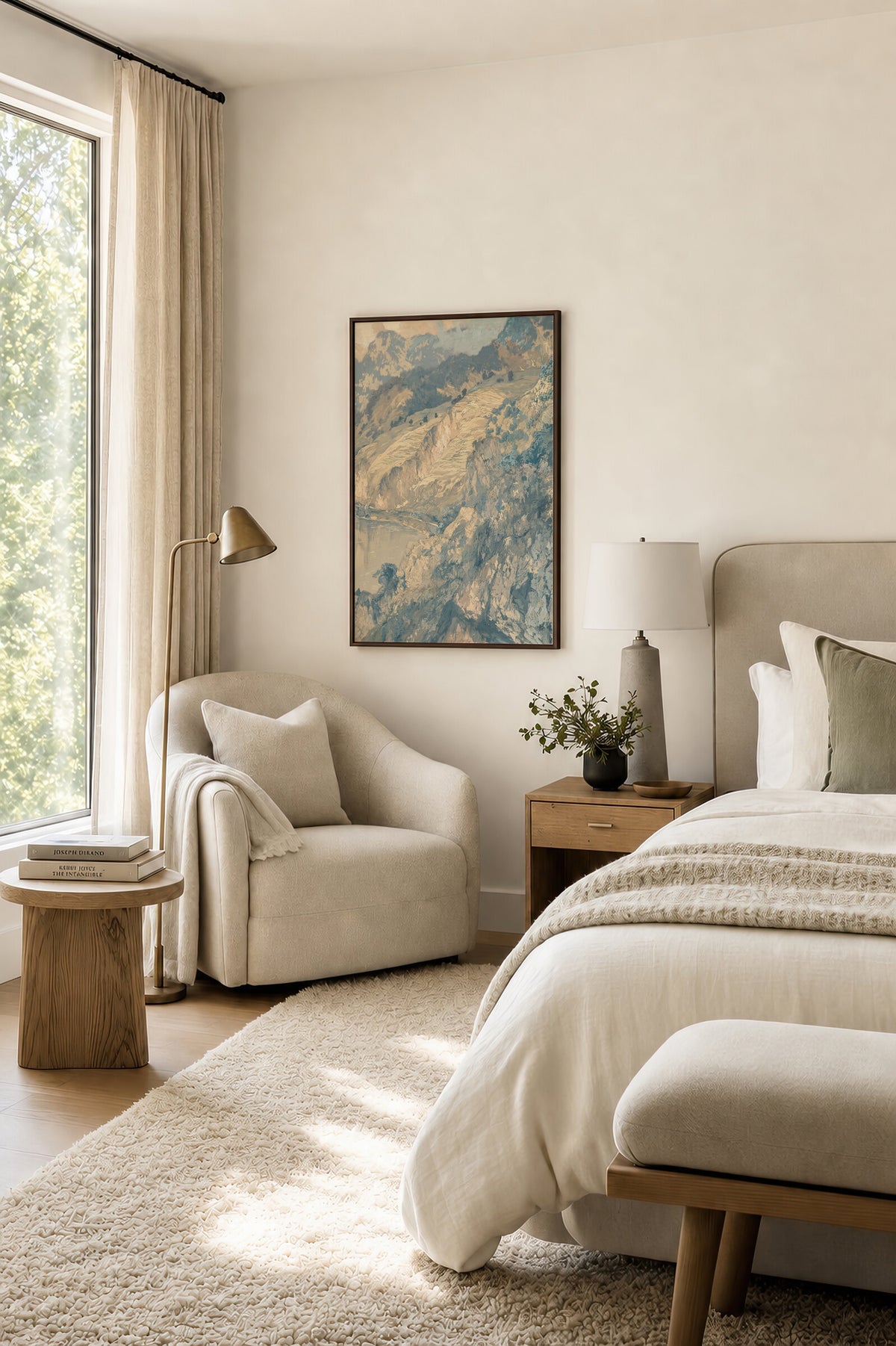 Powder Blue Mountain Valley wall art
