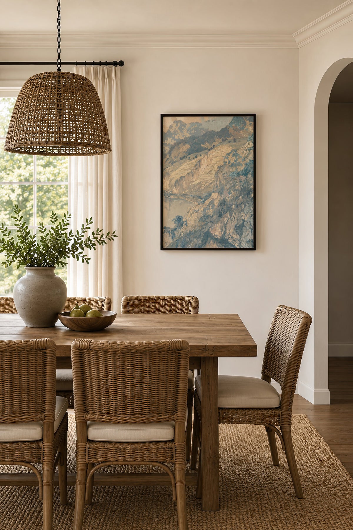 Powder Blue Mountain Valley wall art