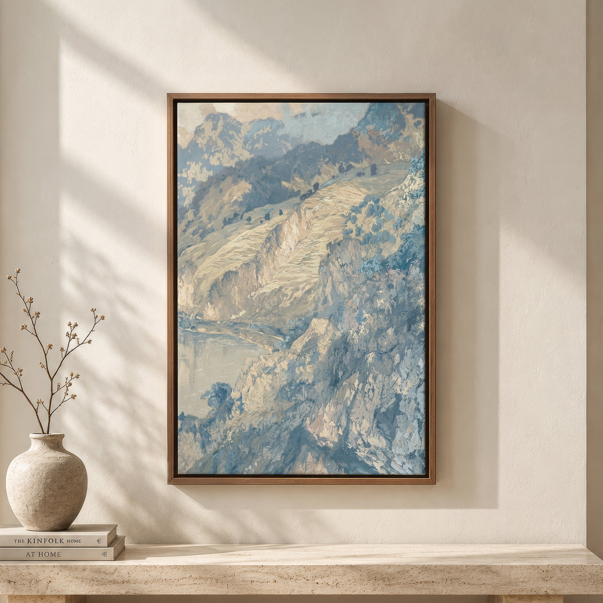 Powder Blue Mountain Valley wall art