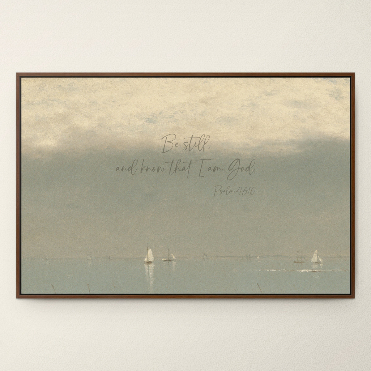 Calm Sea and Sailboats wall art