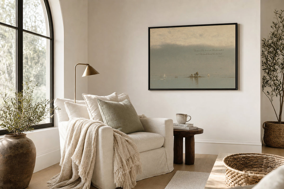 Quiet Sea and Tiny Boats wall art