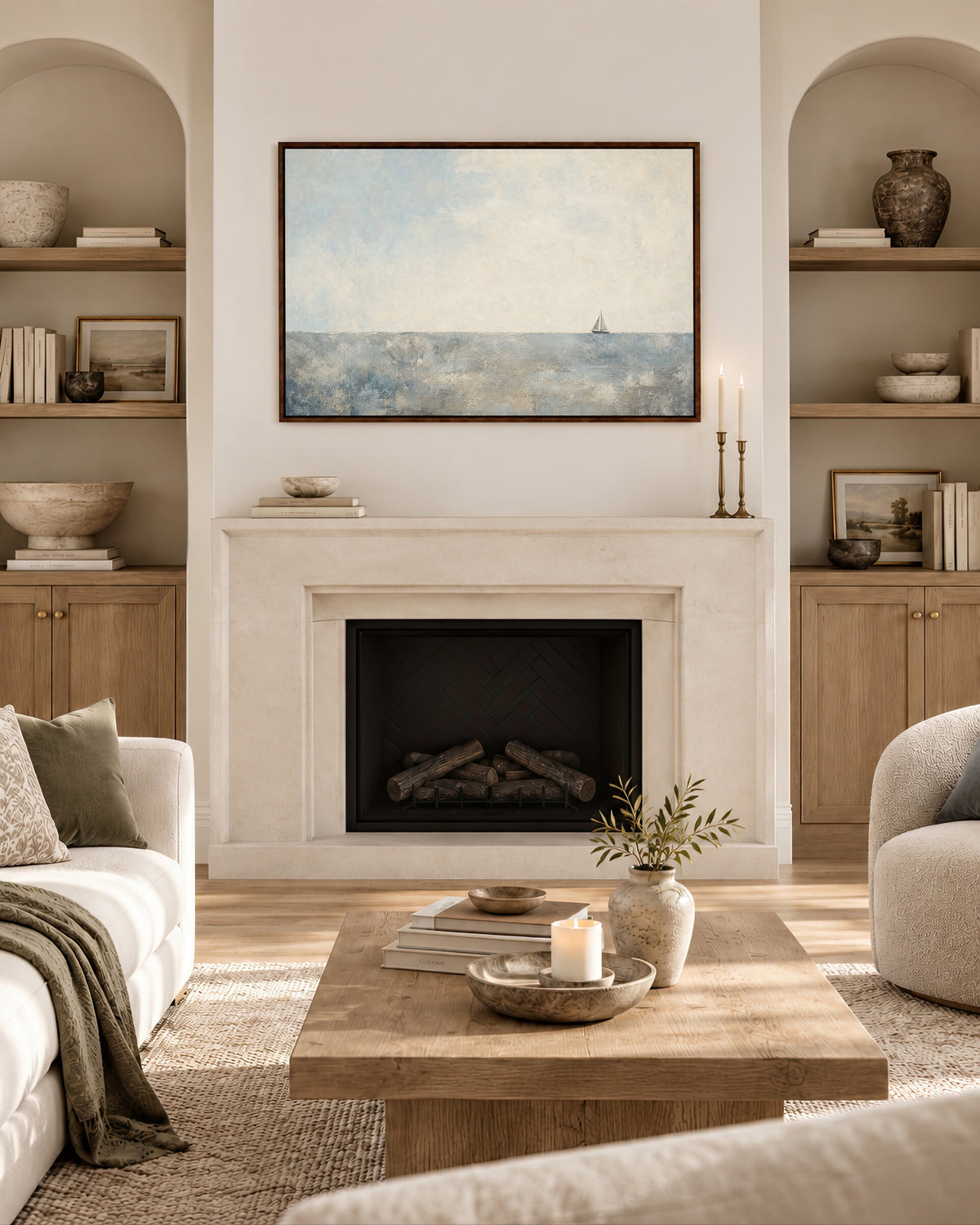 Dusty Sea Boat wall art