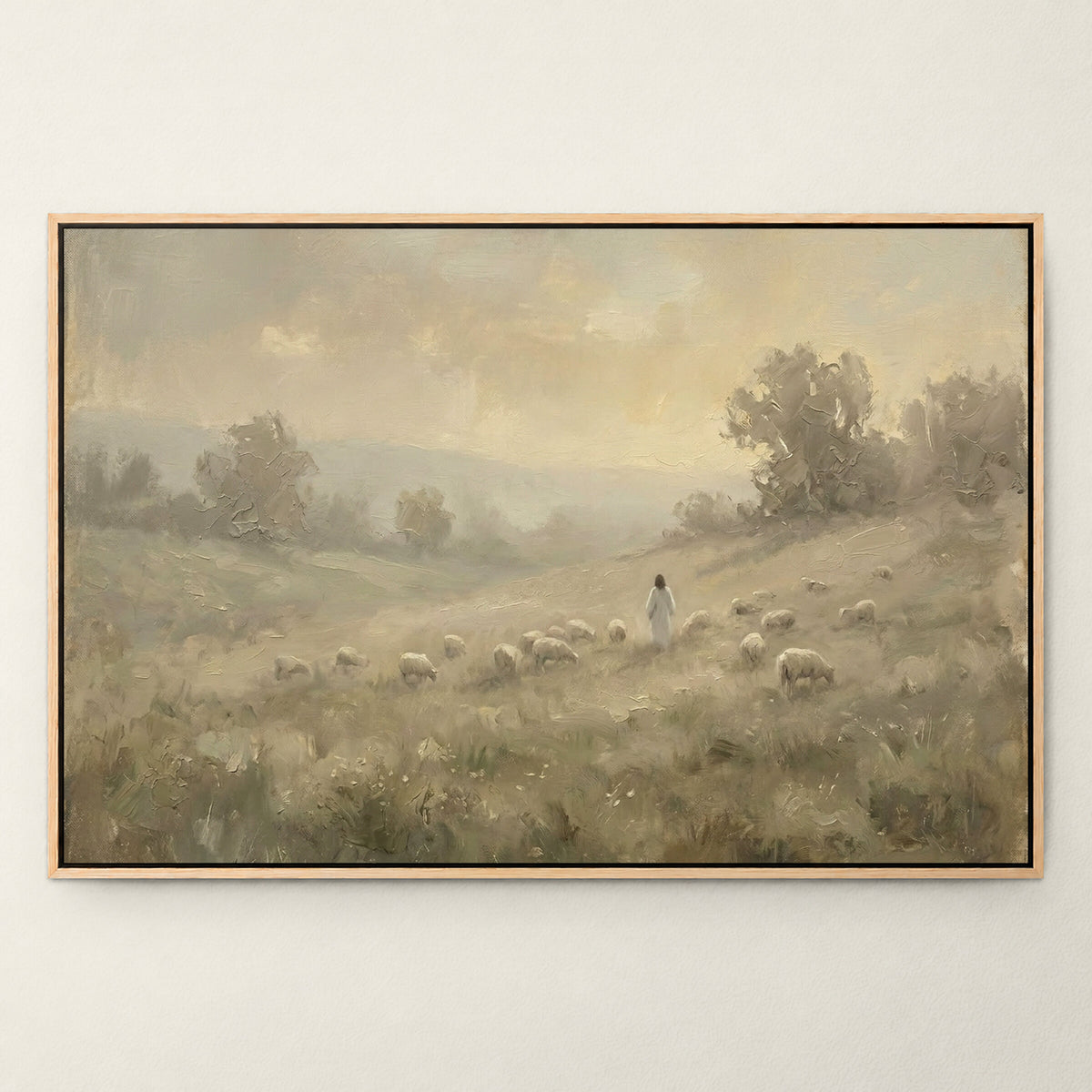 Hillside Flock Far wall art