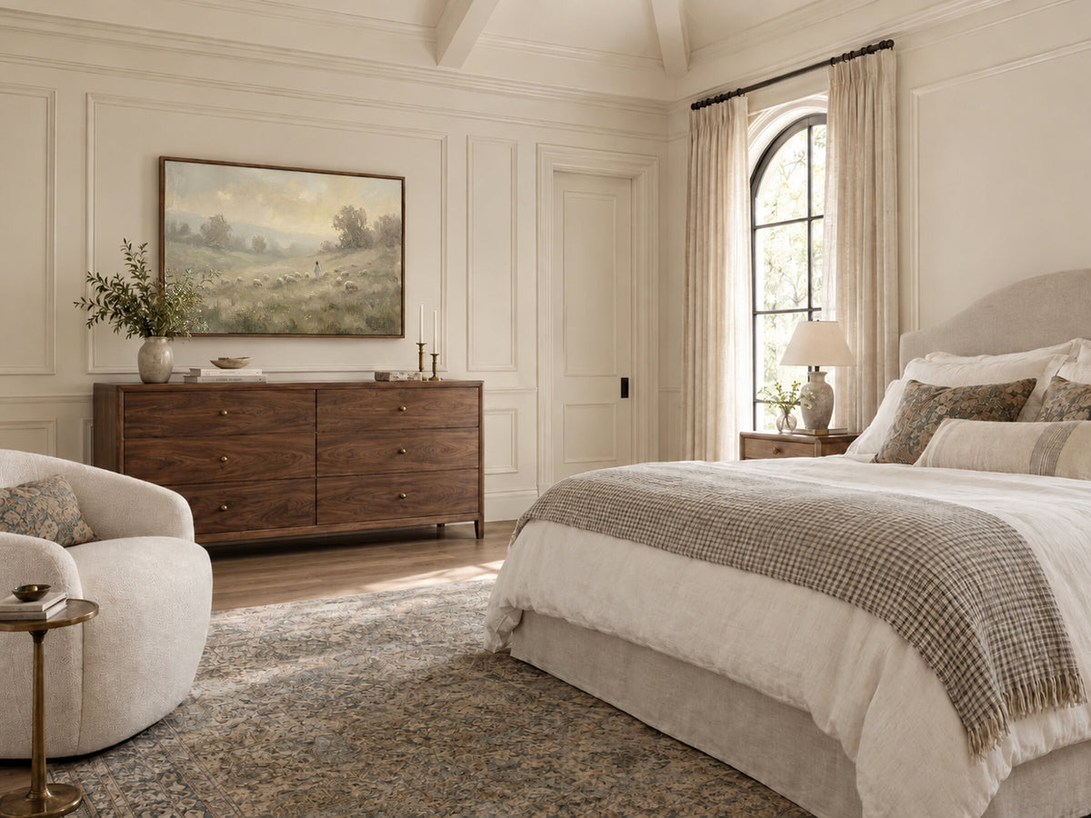 Hillside Flock Far wall art