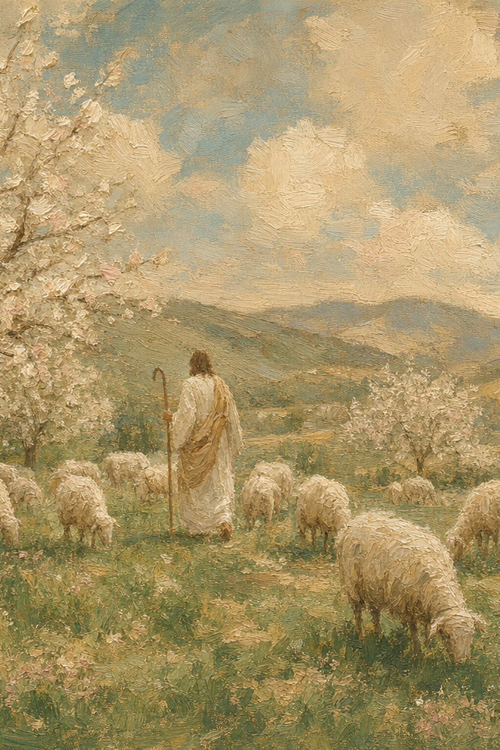Good Shepherd in the Blossom Pasture artwork