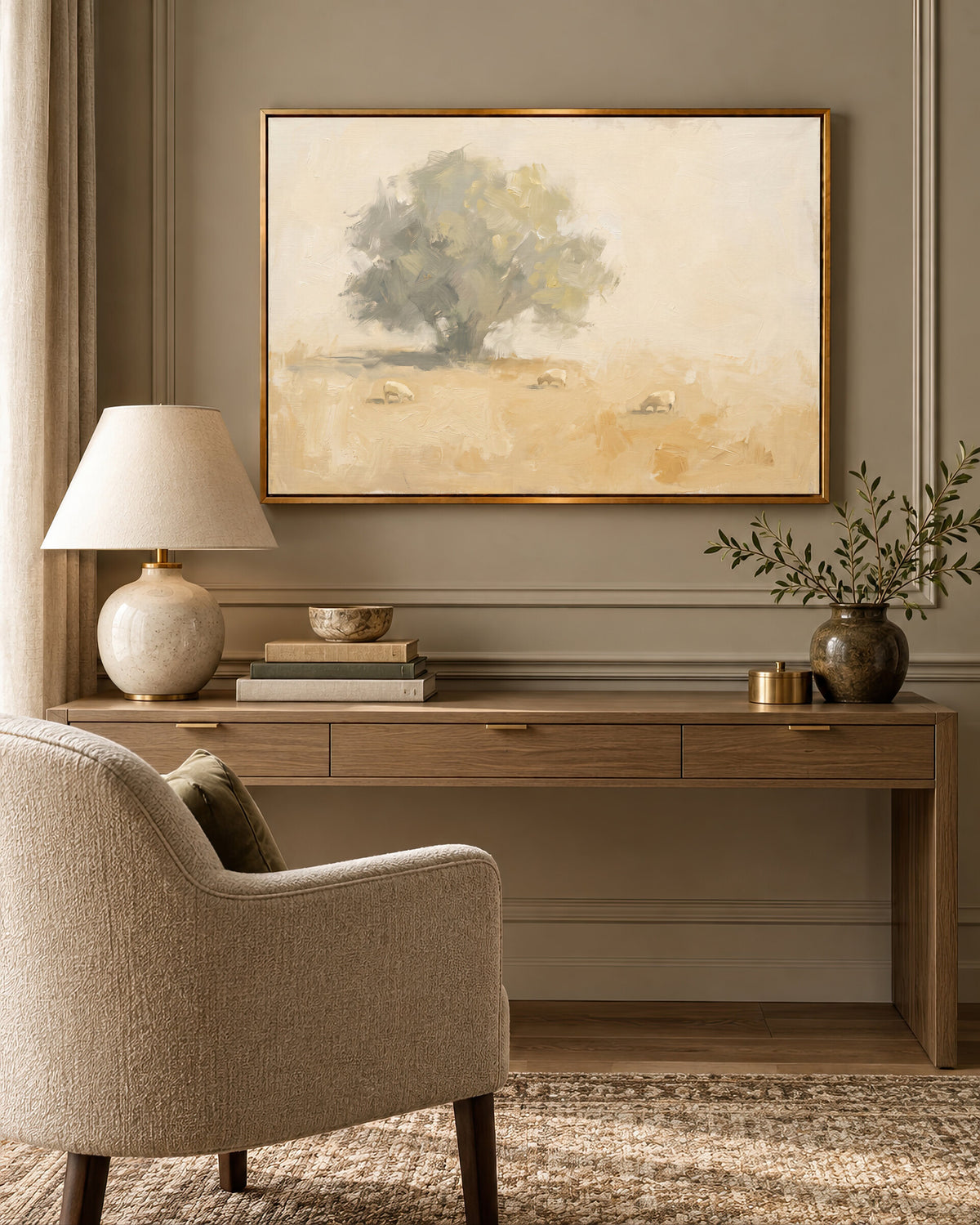 One Tree Three Sheep wall art