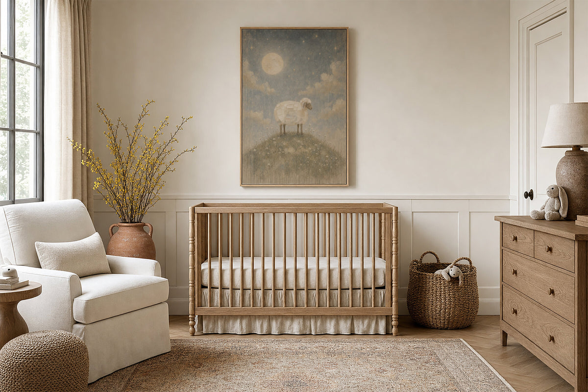 Little Lamb Sage Portrait wall art