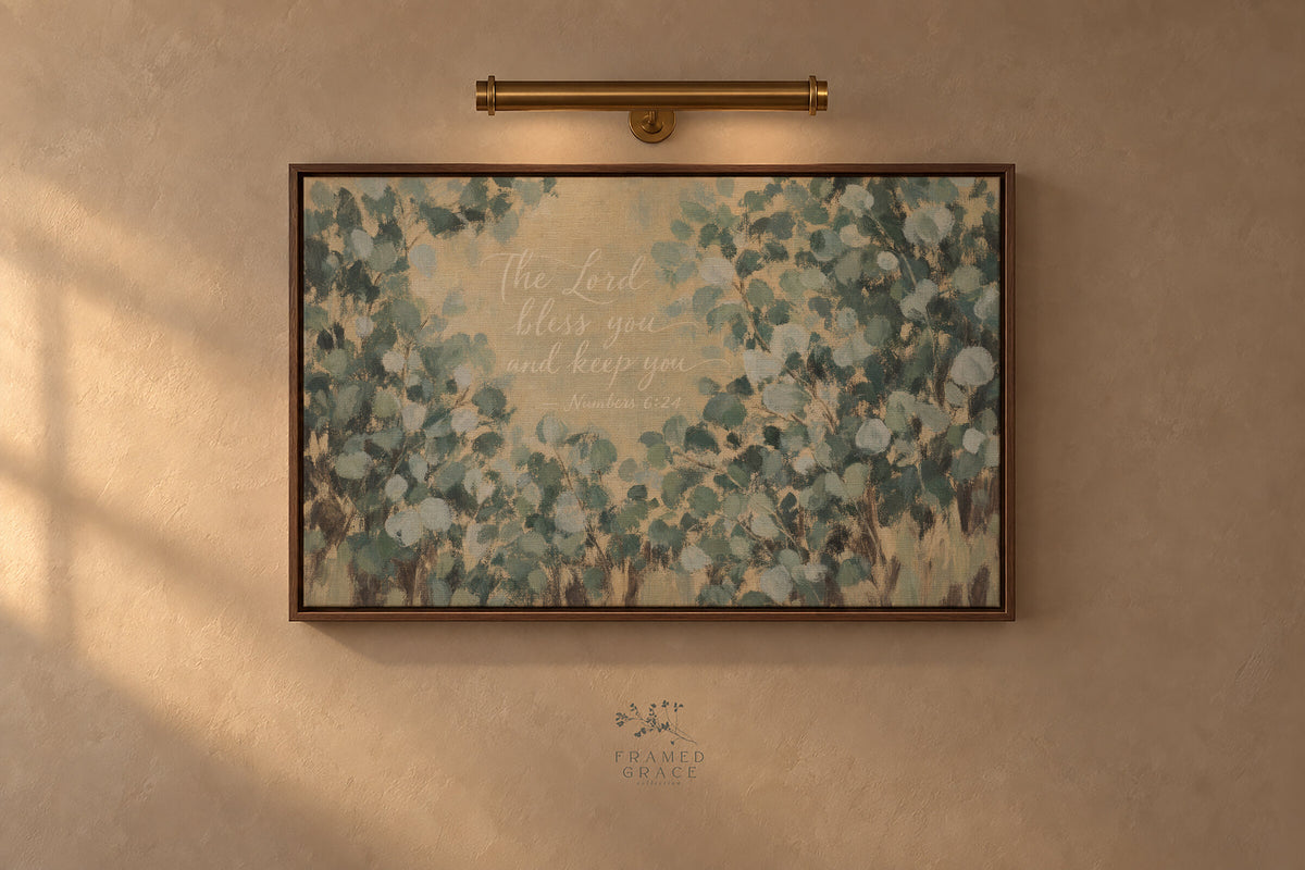 The Lord Bless You Botanical wall art