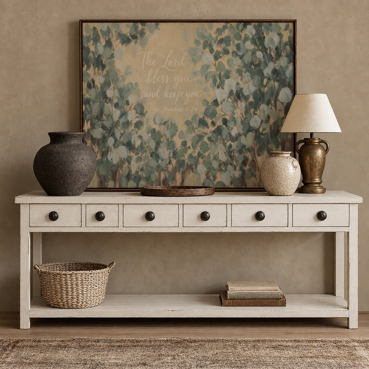The Lord Bless You Botanical wall art