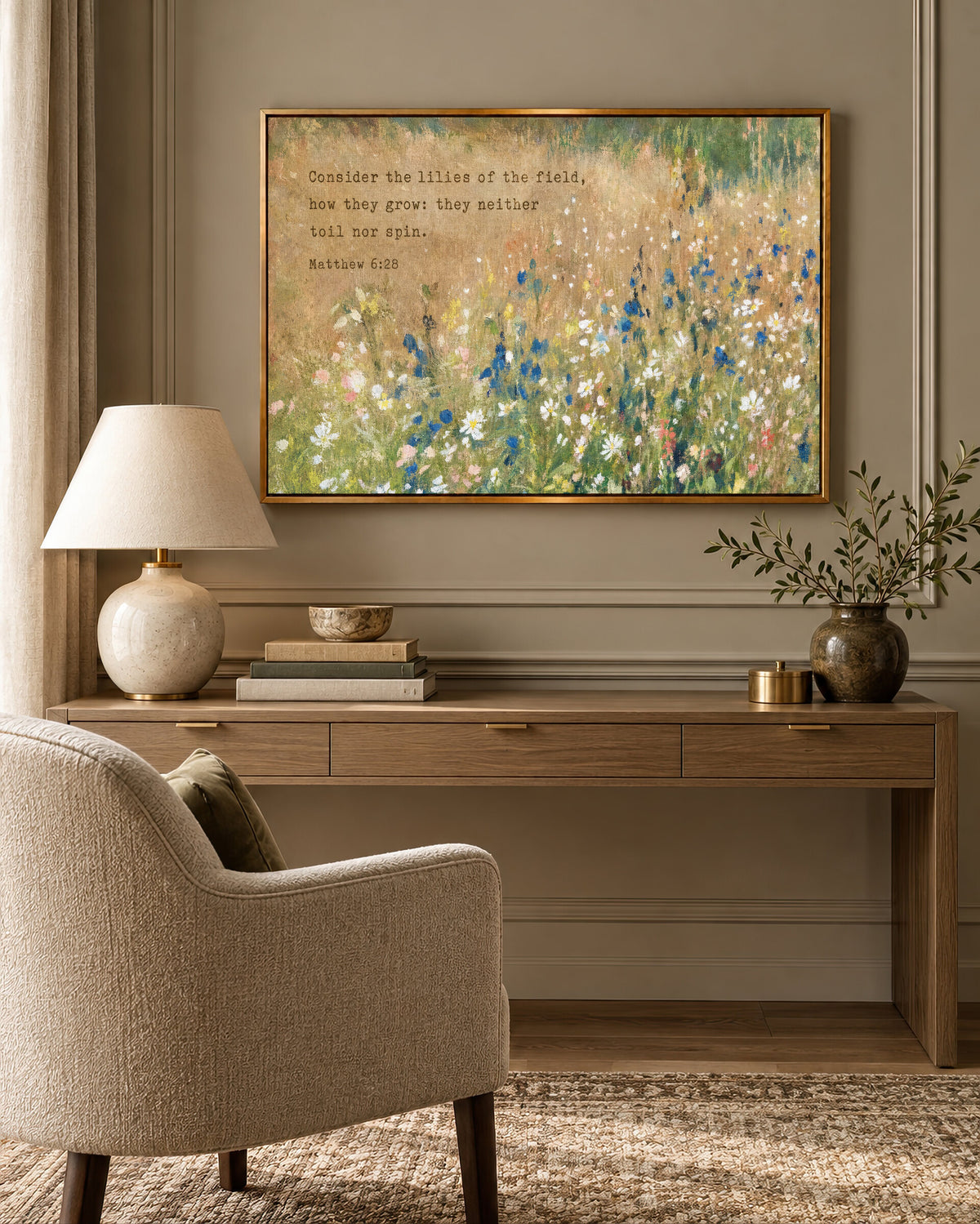 Consider the Lilies Meadow wall art