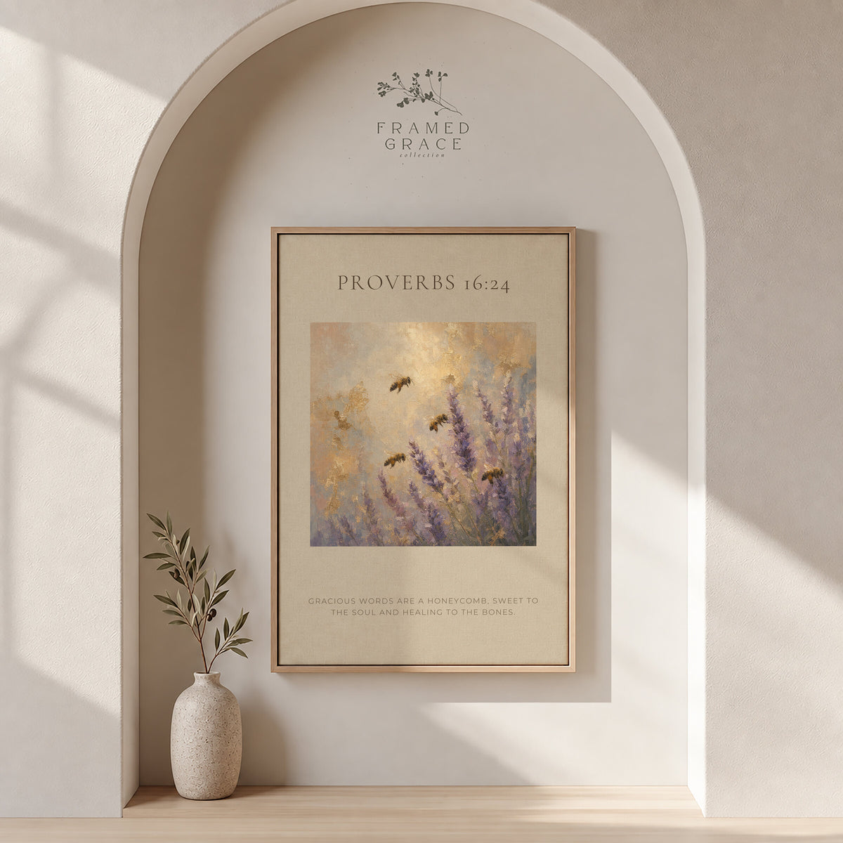 Gracious Words Are a Honeycomb — Proverbs 16:24 wall art