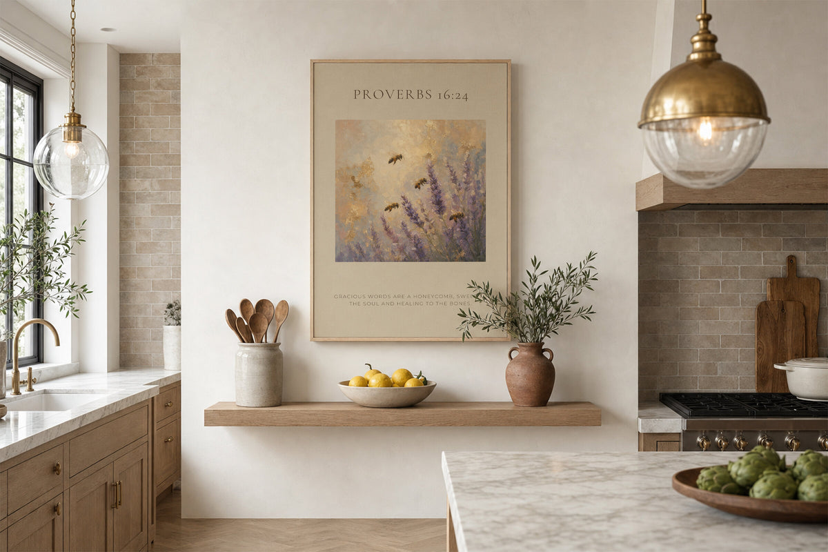 Gracious Words Are a Honeycomb — Proverbs 16:24 wall art