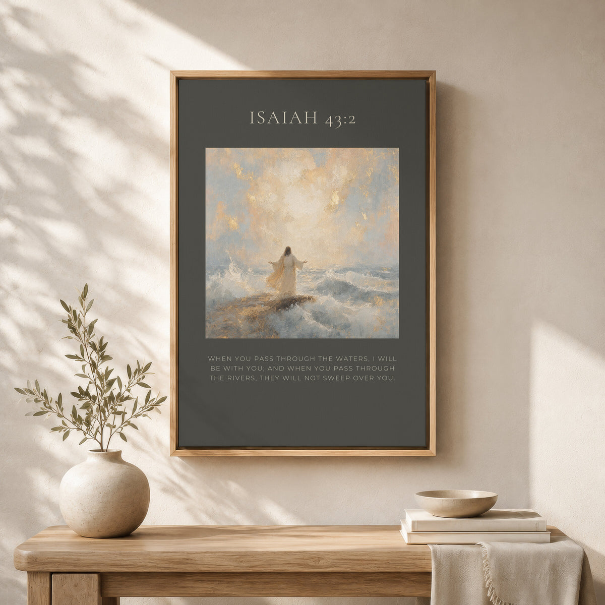 When You Pass Through the Waters — Isaiah 43:2 wall art
