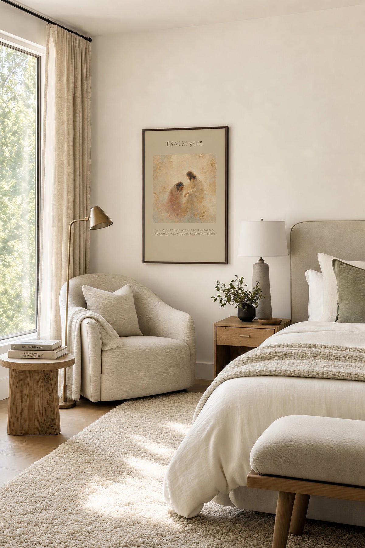 Jesus Comforts the Brokenhearted — Psalm 34:18 wall art