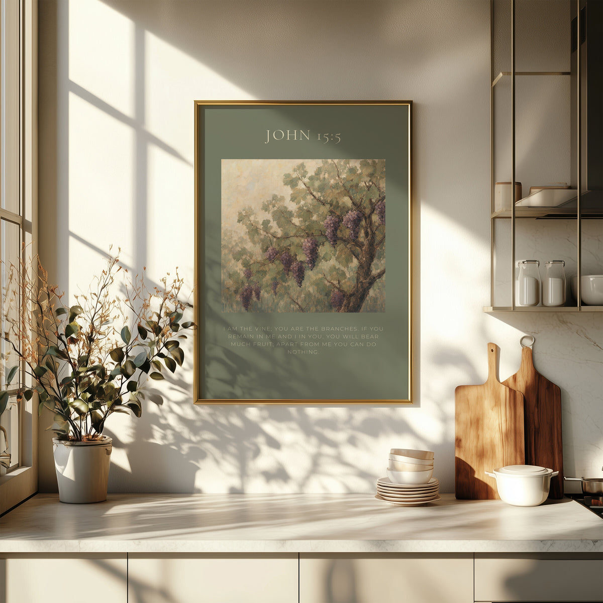 Vine and Branches — John 15:5 wall art