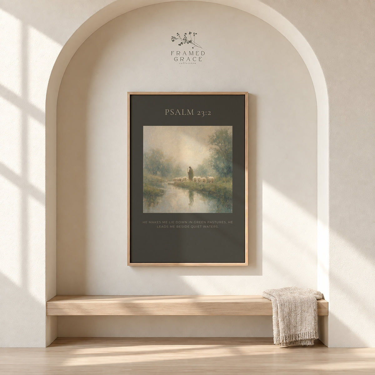 Still Waters — Psalm 23:2 wall art
