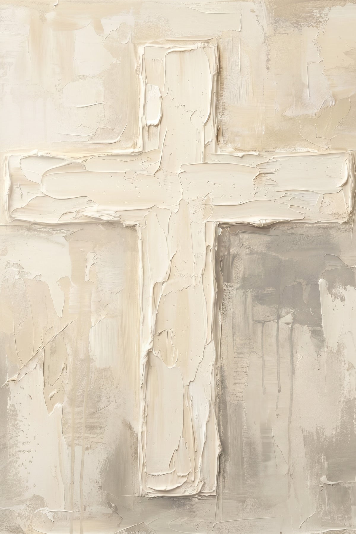 Textured Neutral Cross artwork