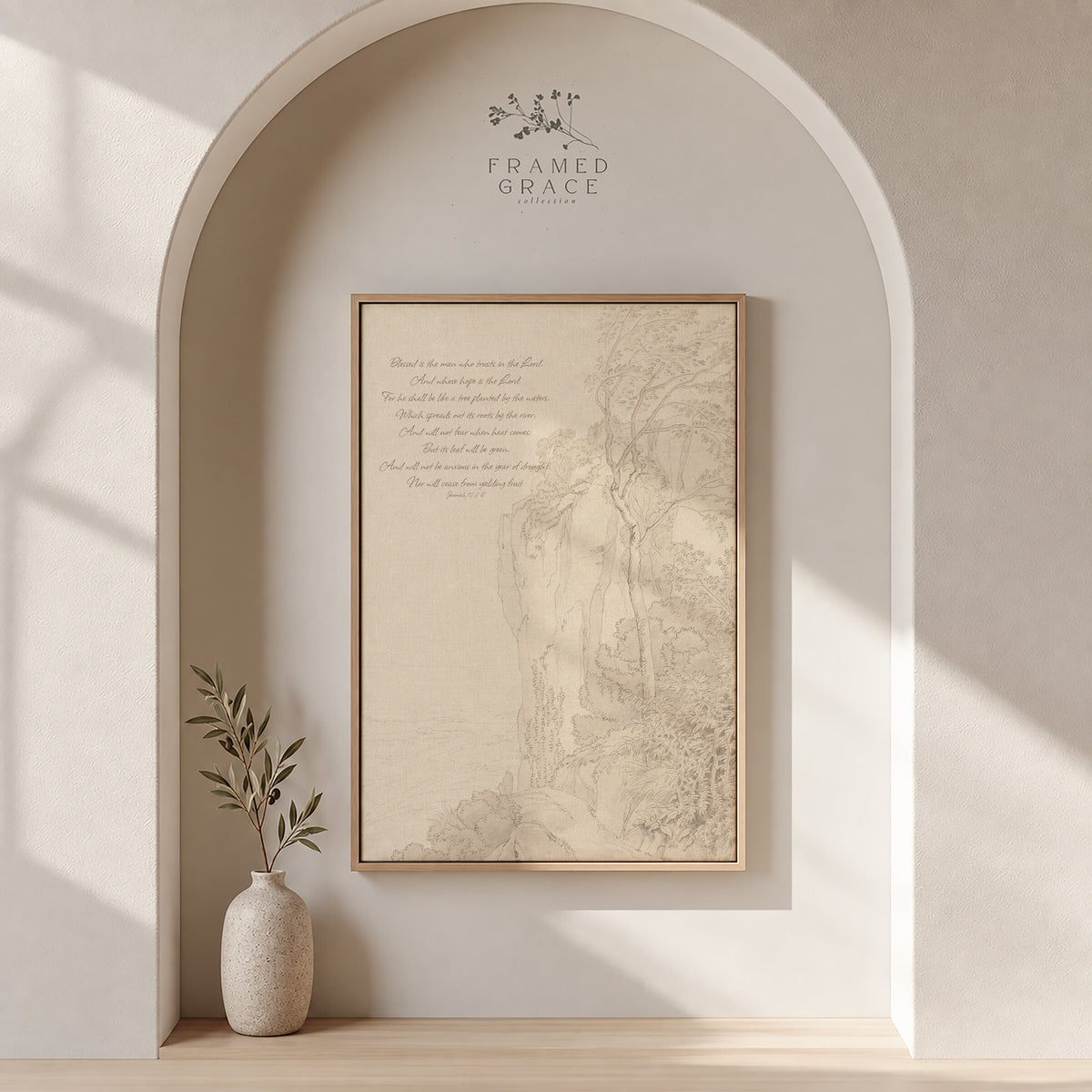 Blessed Is the Man Sepia wall art