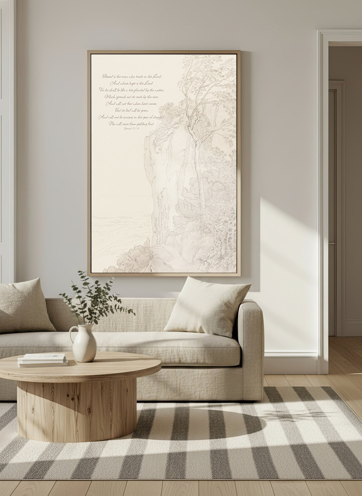 Blessed Is the Man Sepia wall art