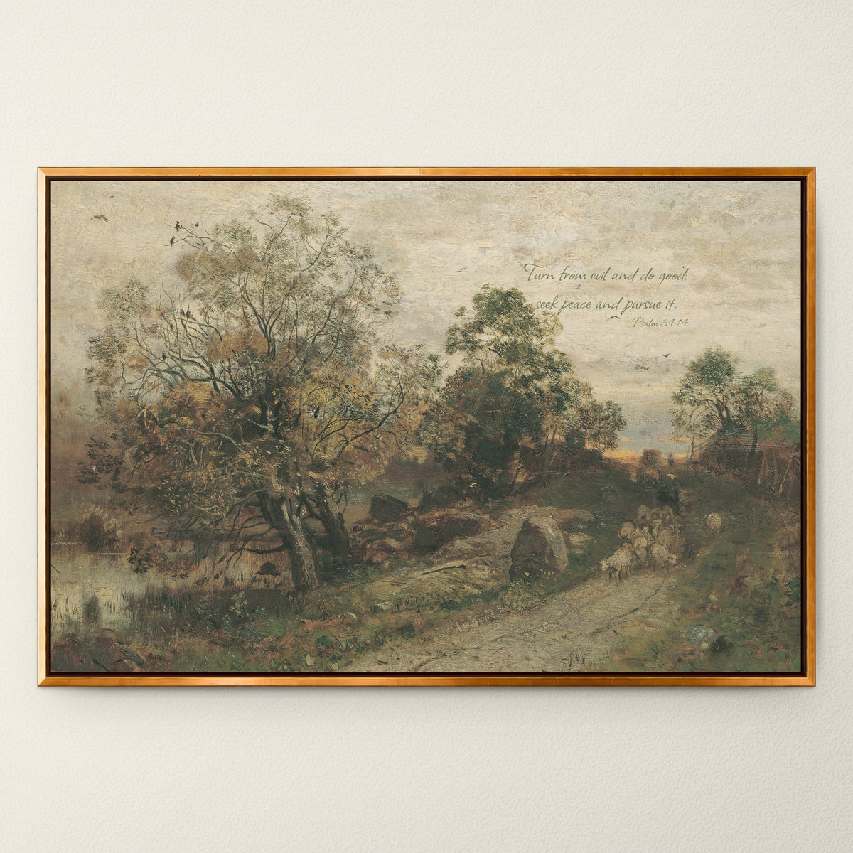 Seek Peace and Pursue It Moss wall art