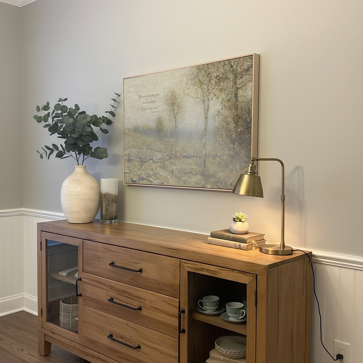 My Hiding Place Ivory wall art