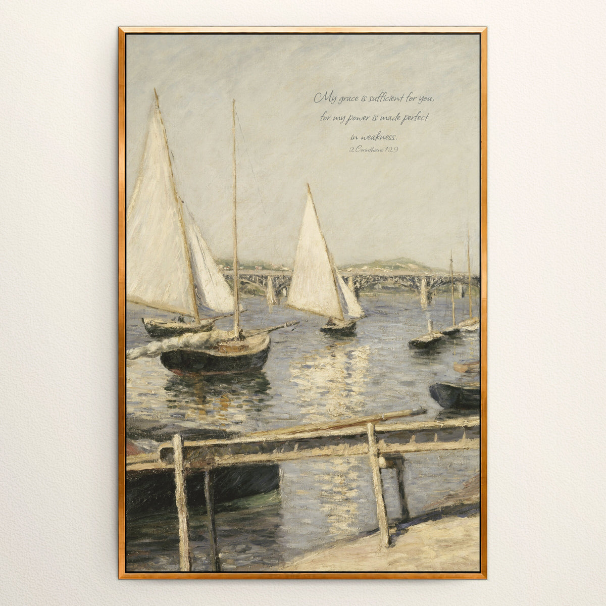 My Grace Is Sufficient Harbor Slate wall art