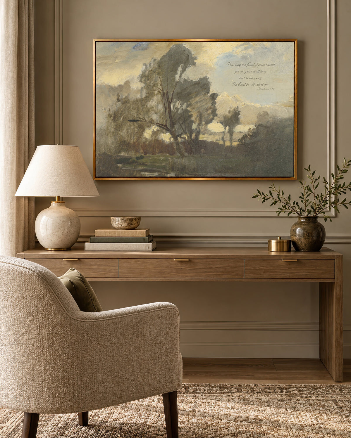Peace at All Times Ivory wall art