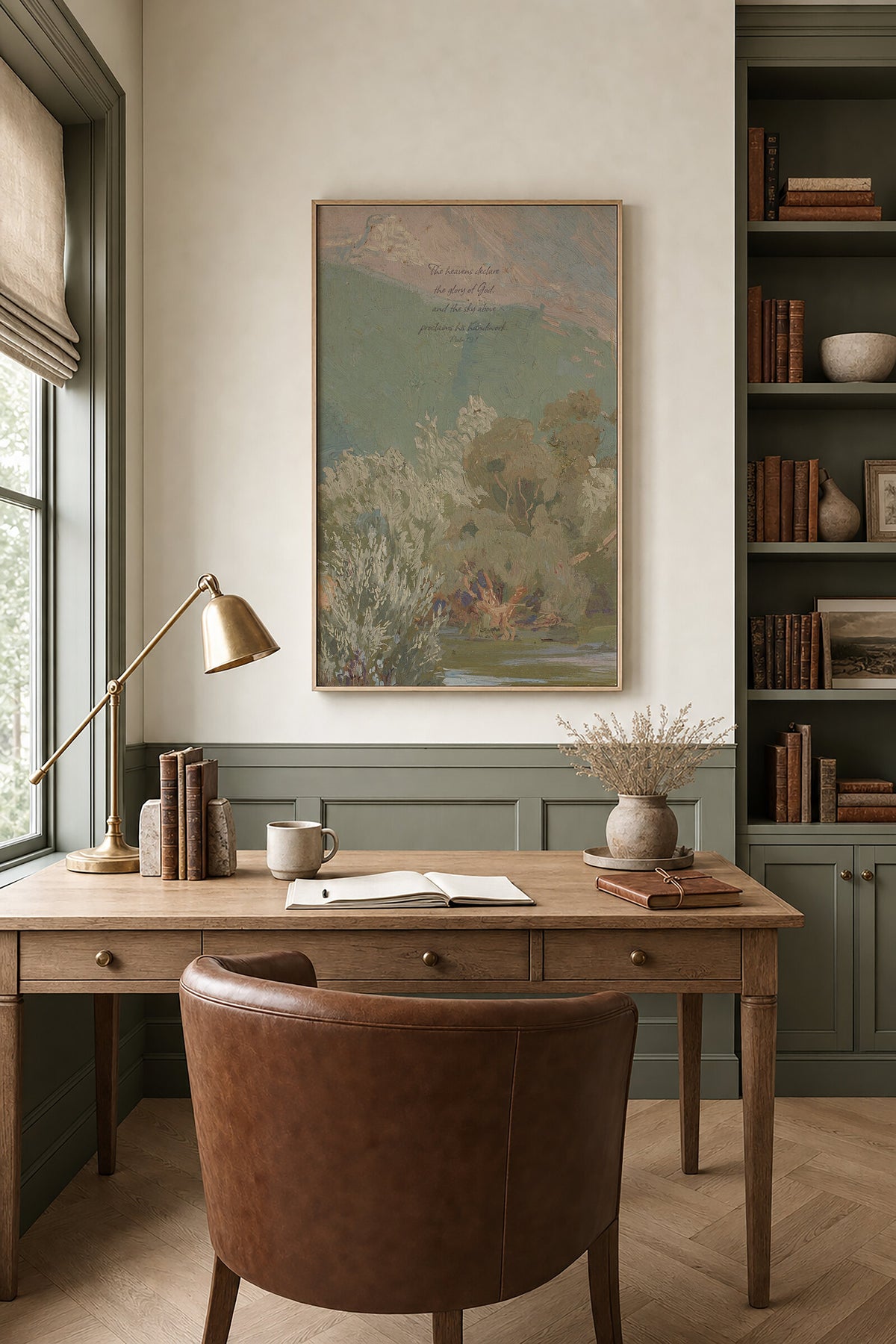 The Heavens Declare Mountain Mauve wall art