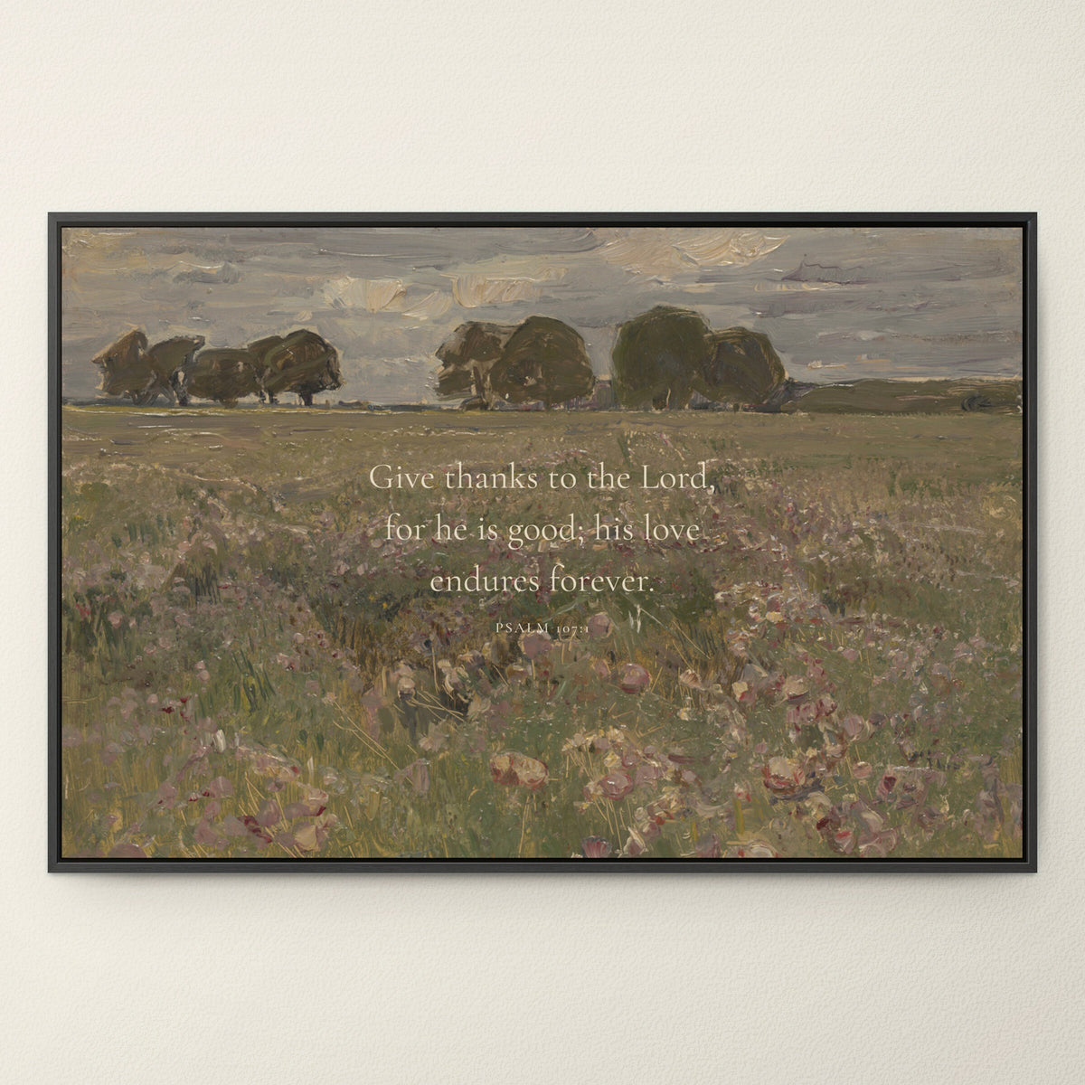 His Love Endures Ivory wall art