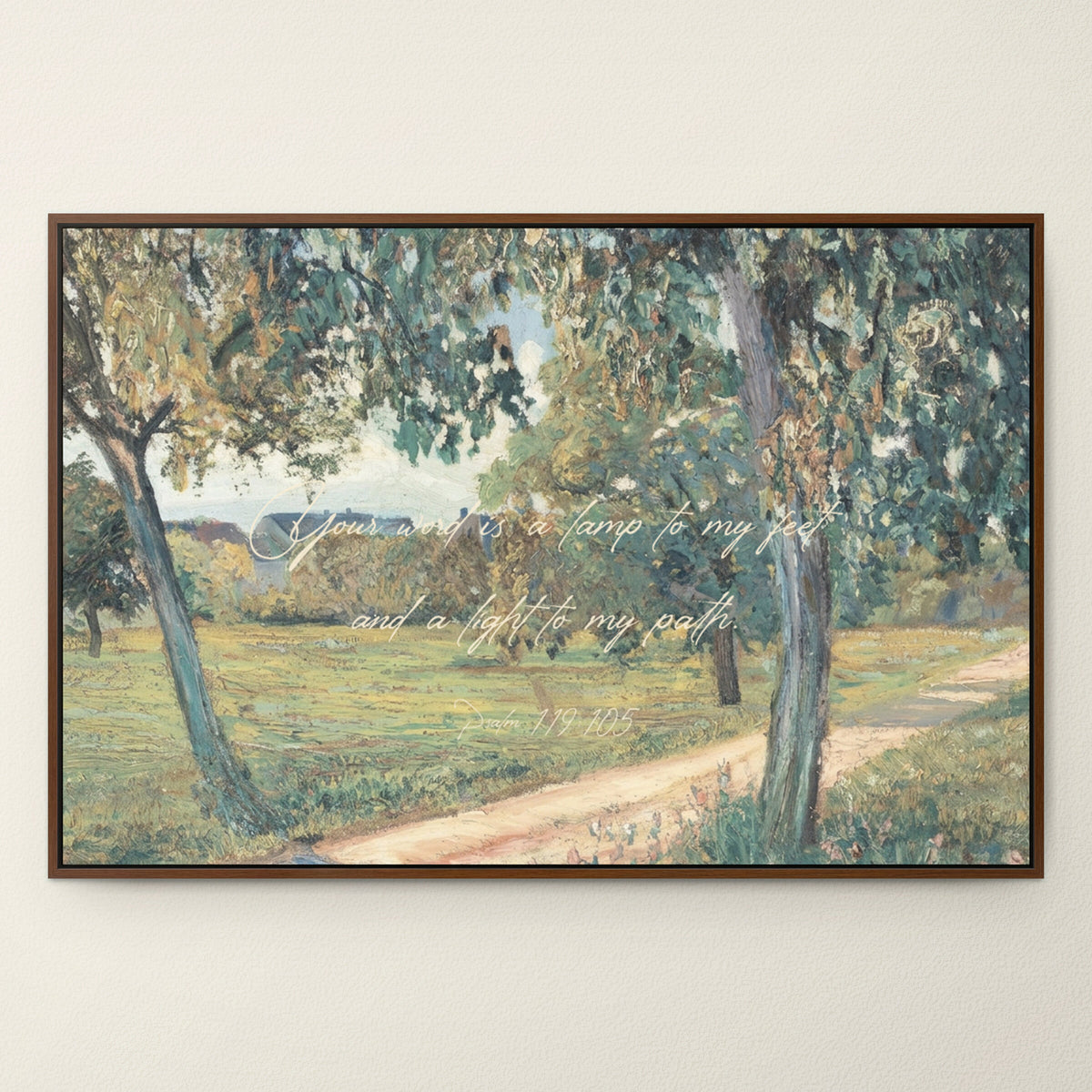 Orchard Path with Verse wall art