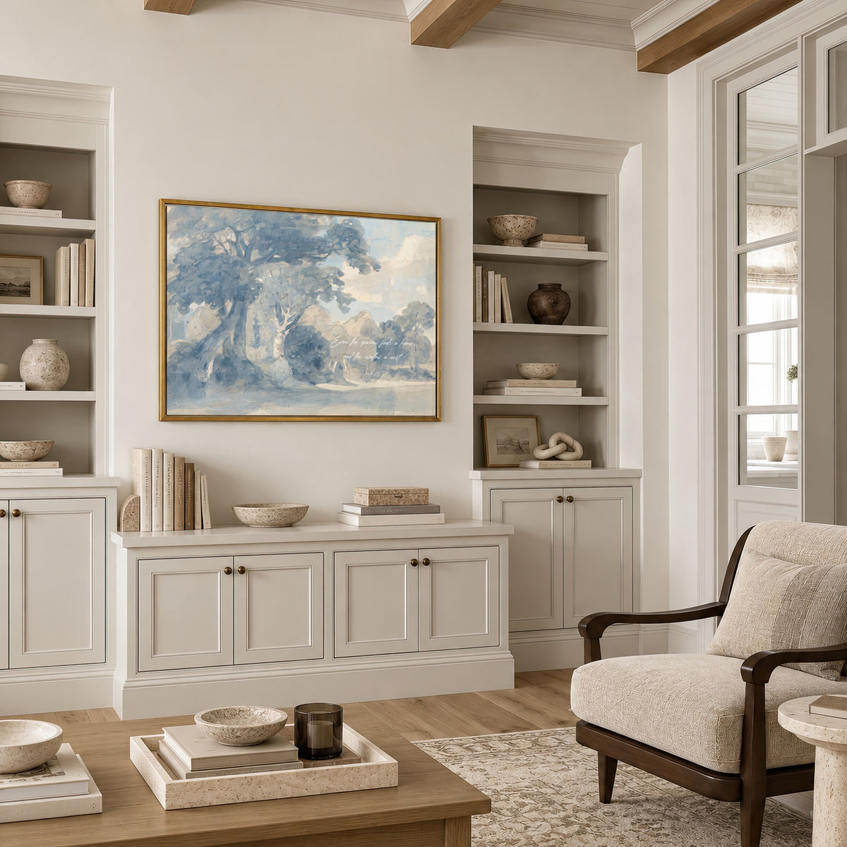 Sparrow Finds a Home — Psalm 84:3 wall art