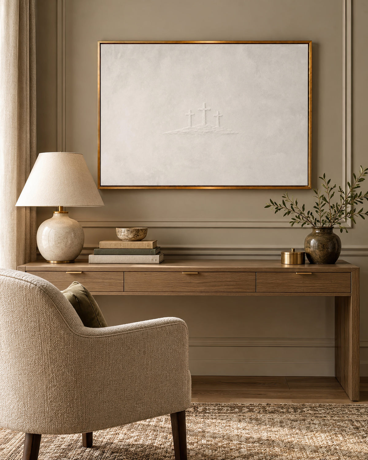Three Crosses at Calvary wall art