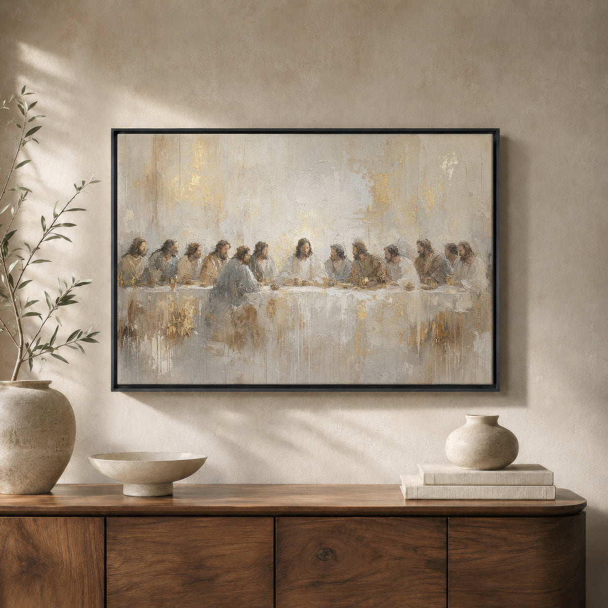 Gold Textured Last Supper wall art