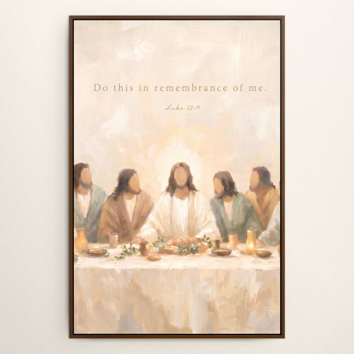 Last Supper Remembrance — Luke 22:19 wall art