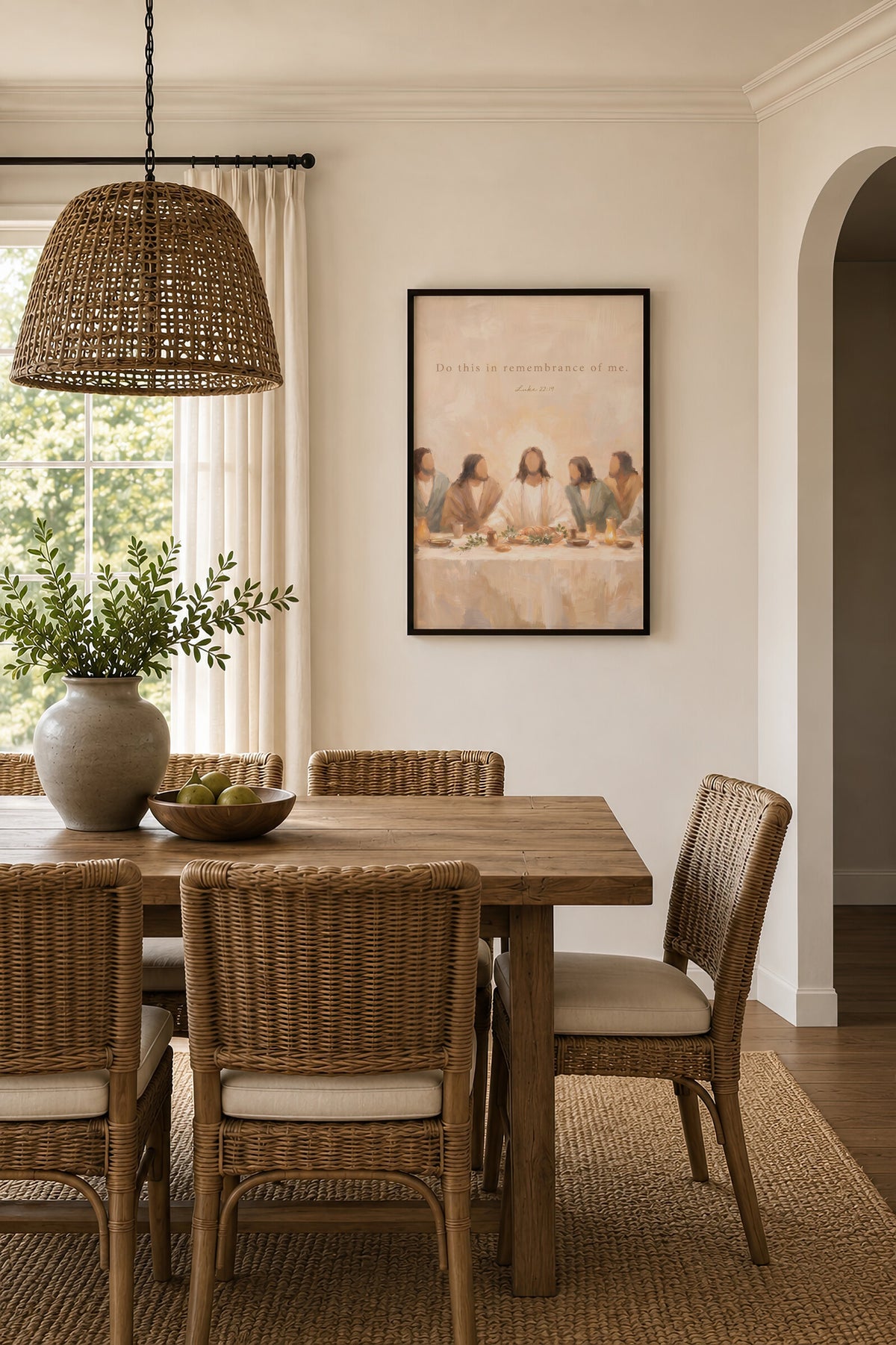 Last Supper Remembrance — Luke 22:19 wall art