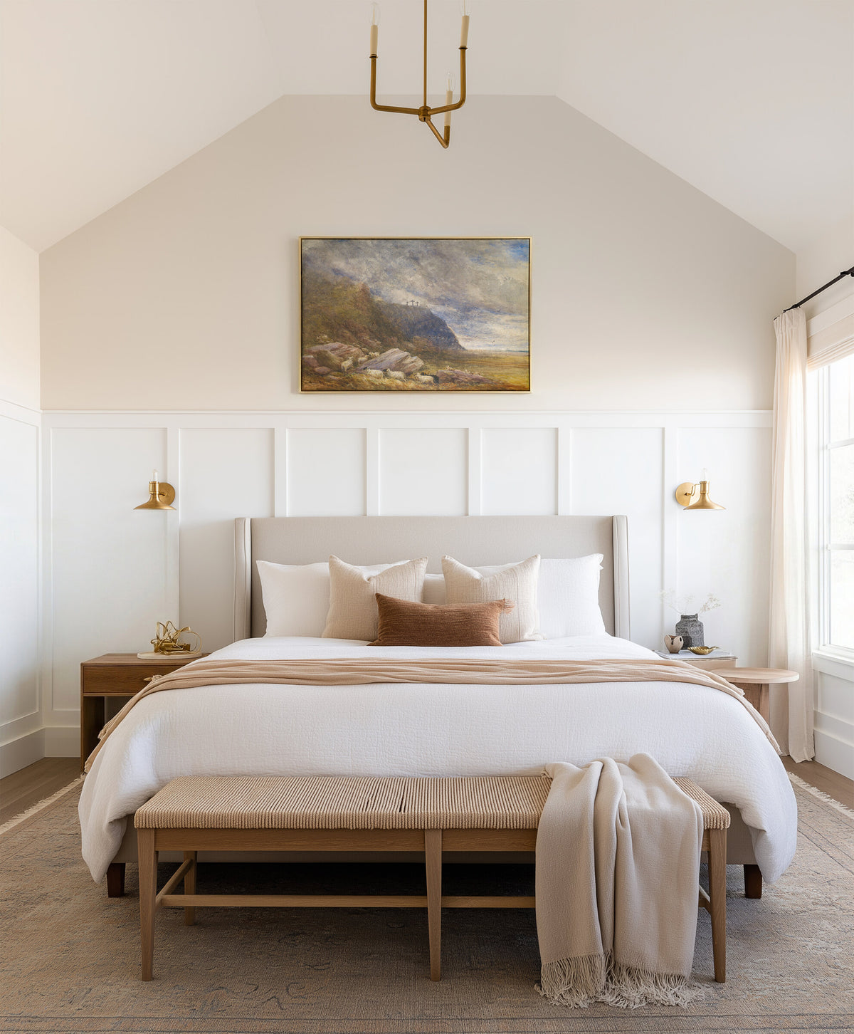 Three Crosses Above the Flock wall art