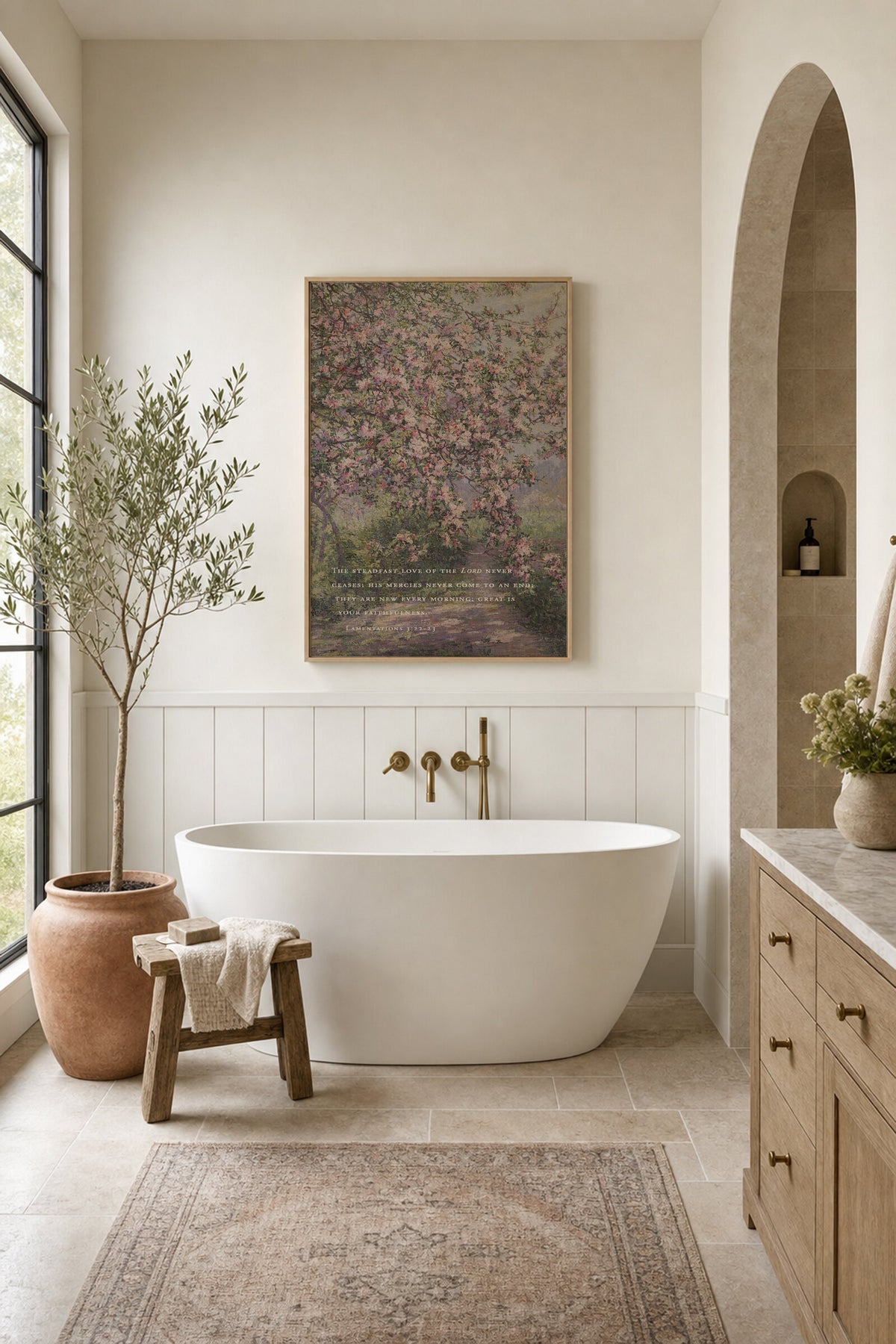 New Every Morning Blossoms — Lamentations 3:22-23 wall art