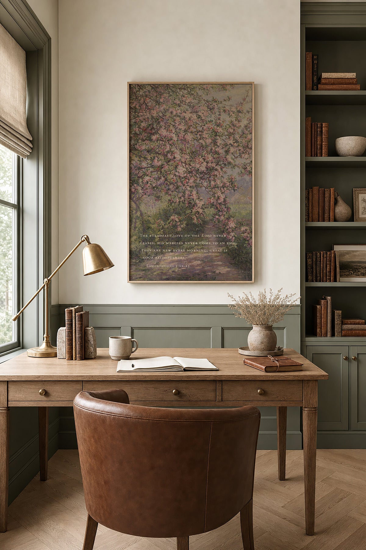 New Every Morning Blossoms — Lamentations 3:22-23 wall art