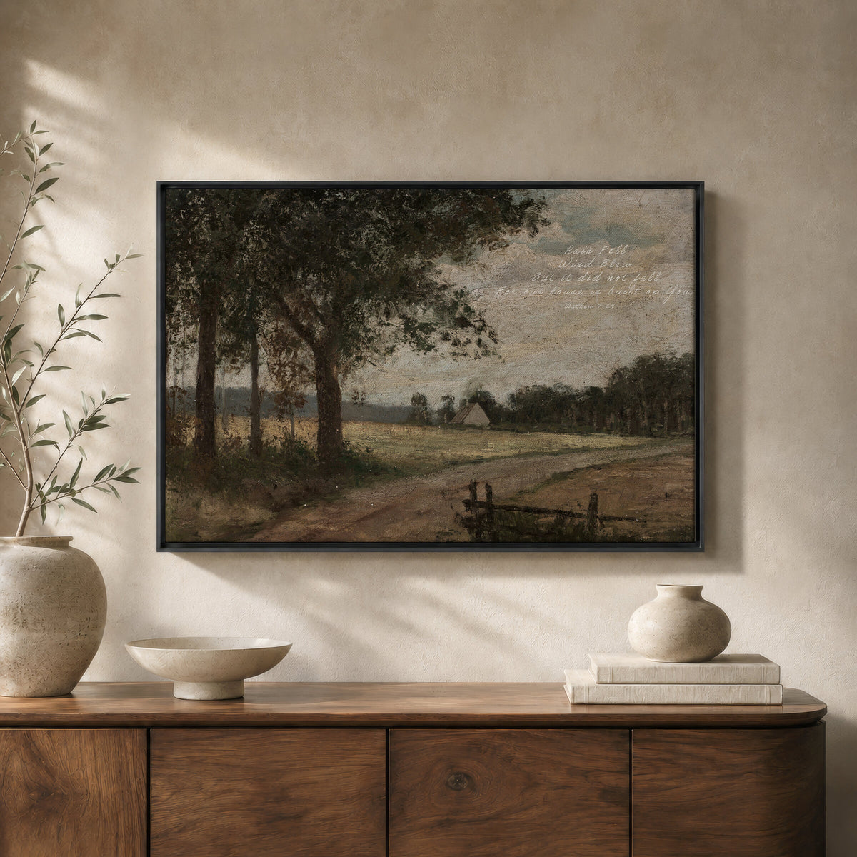 Country Lane with Verse wall art