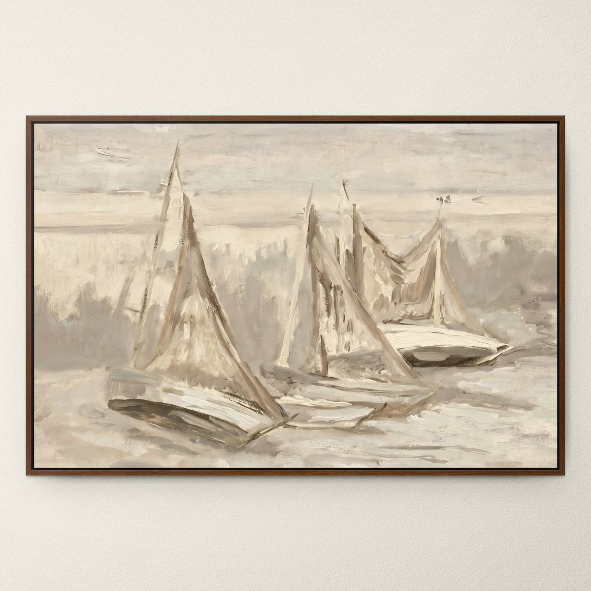 Boys' Nursery Room wall art in a Brown floating frame