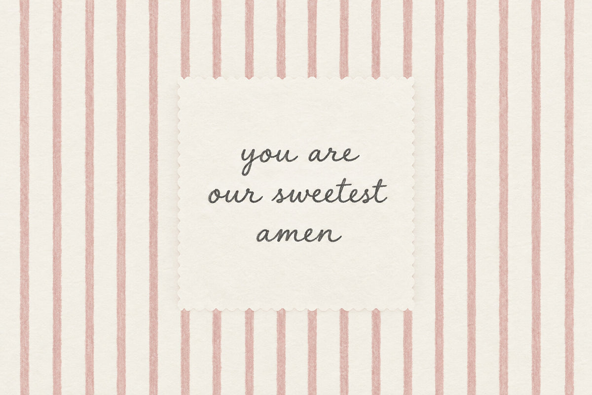 Sweetest Amen Pink Stripes artwork