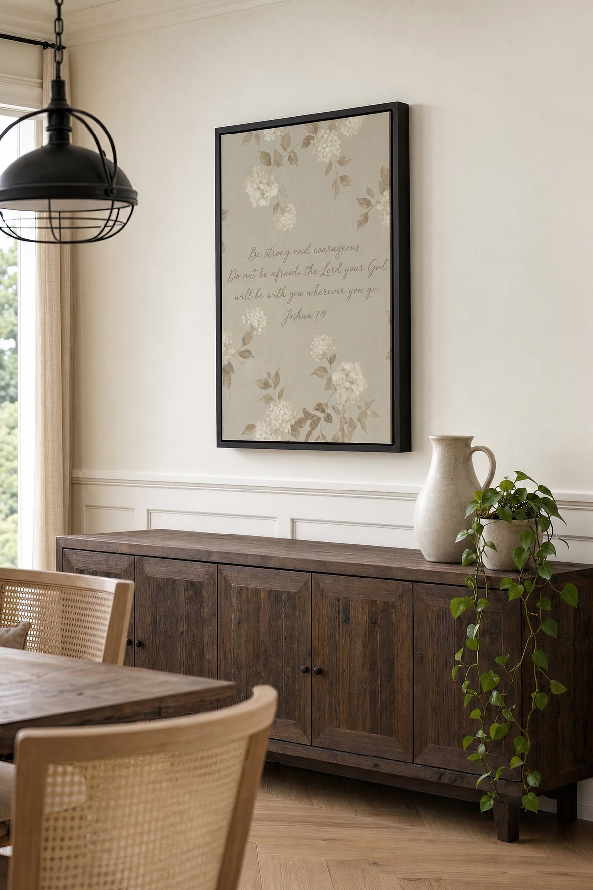 Hydrangea Greige wall art