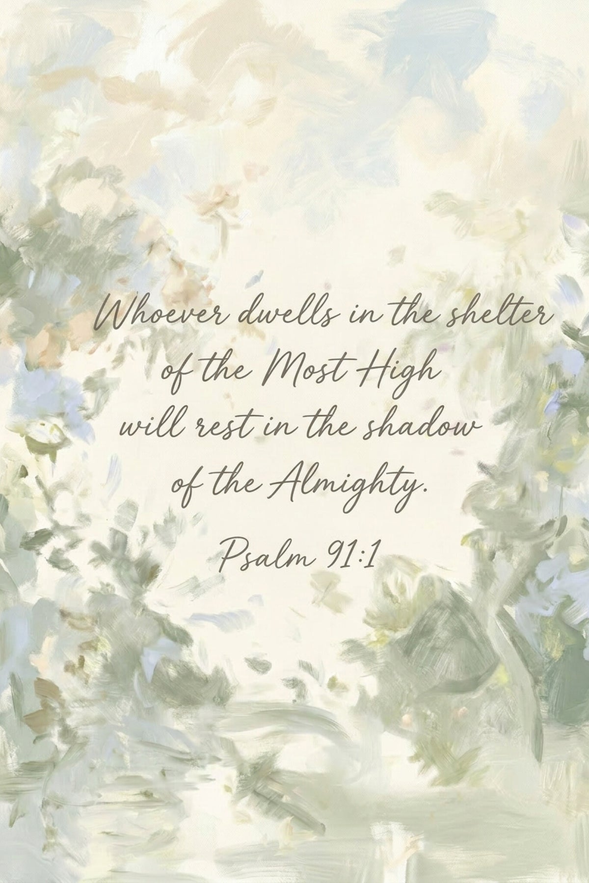Impressionist Garden — Psalm 91:1 artwork