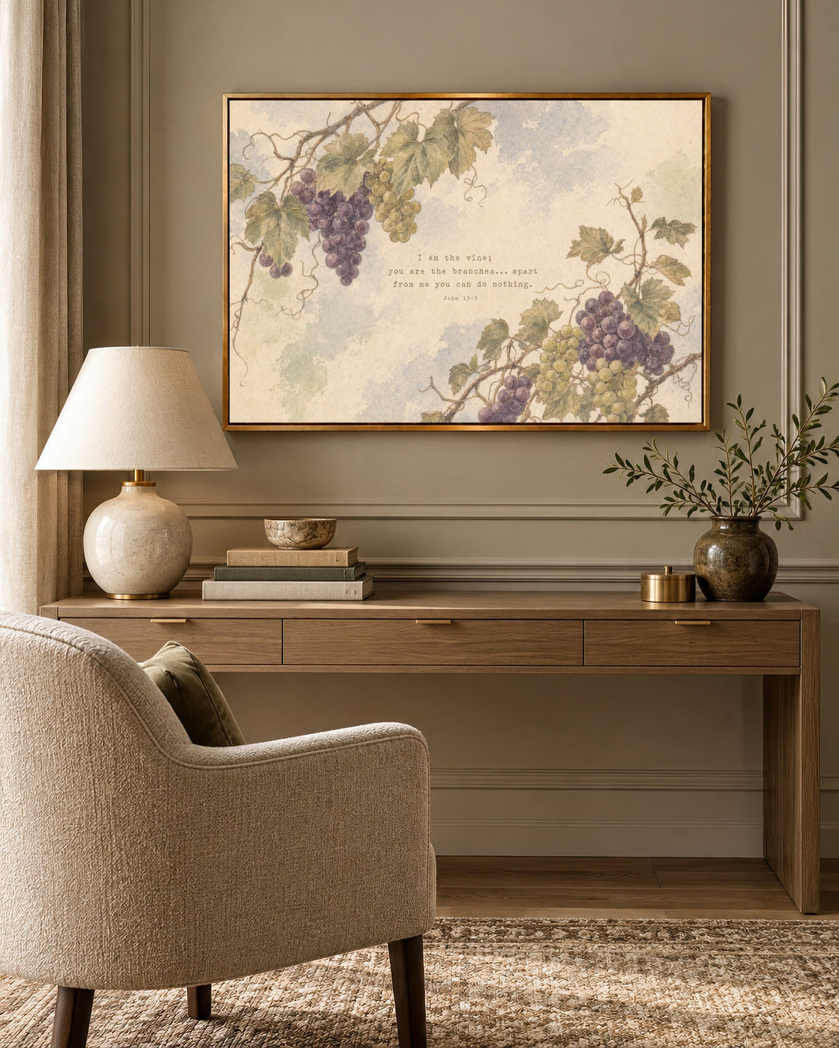 Grape Vine — John 15:5 wall art