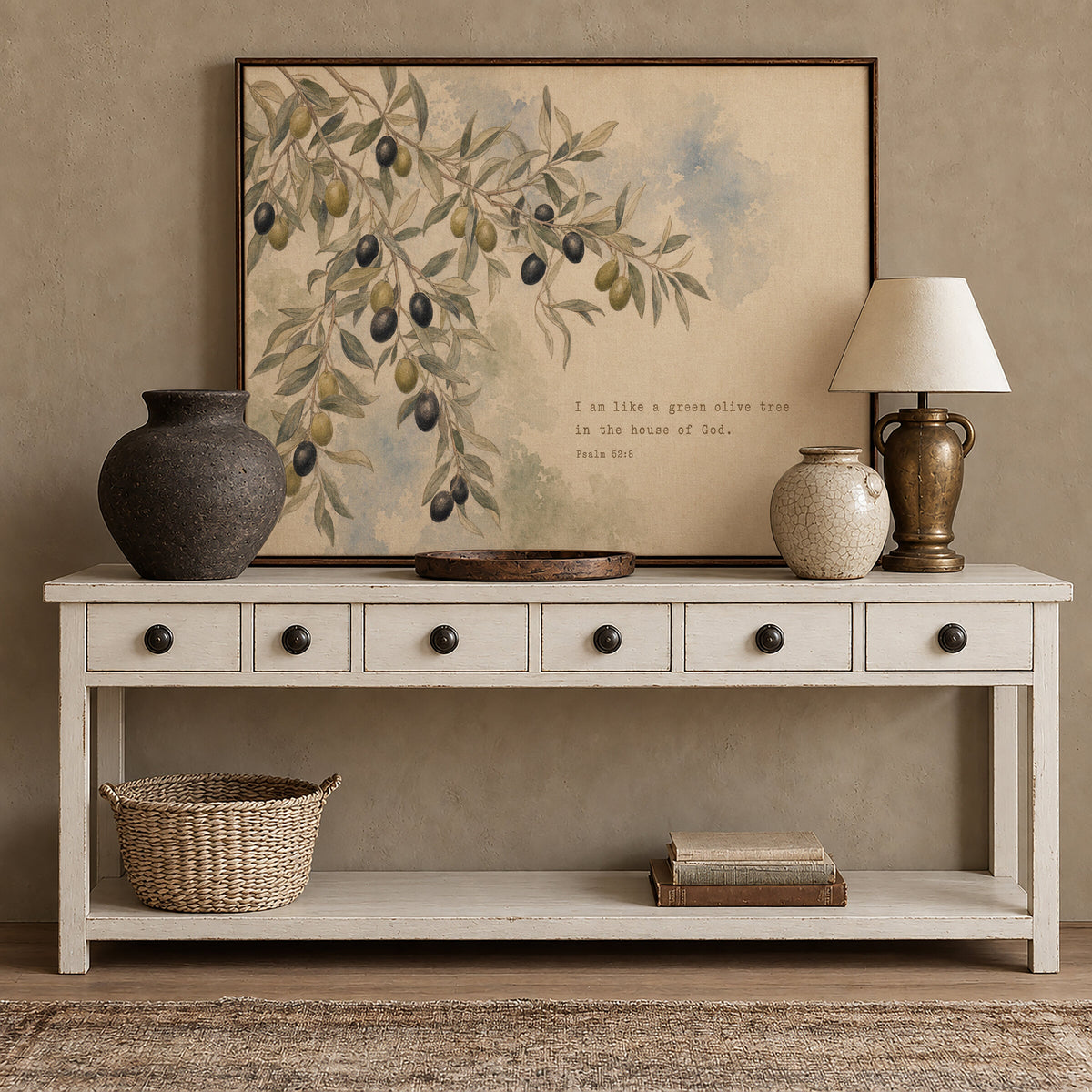 Olive Branch — Psalm 52:8 wall art