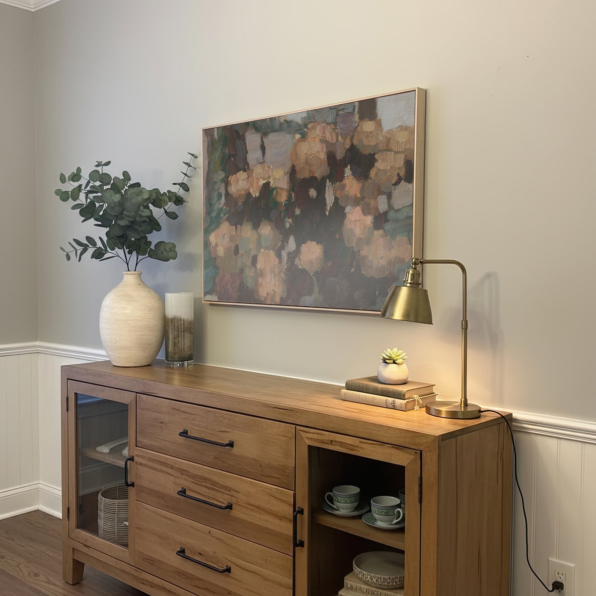 Muted Pink Floral Bouquet wall art