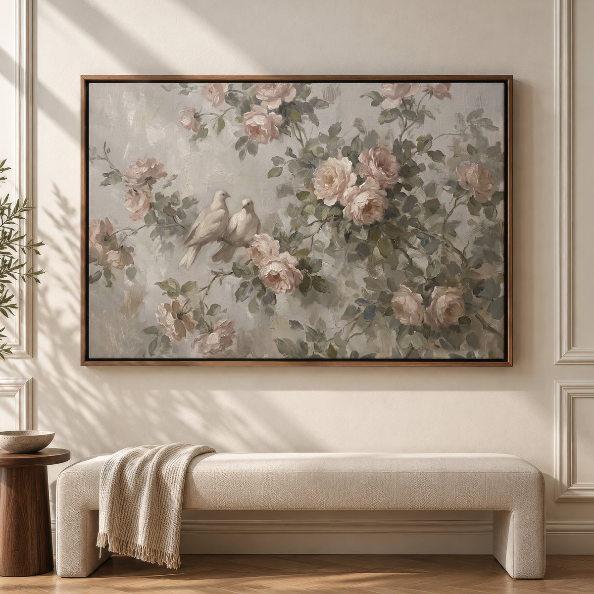 Roses and Doves wall art