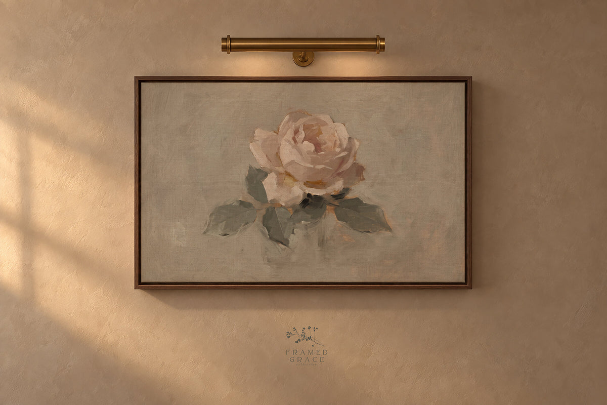 One Blush Rose wall art