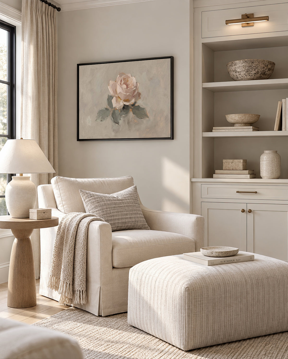One Blush Rose wall art
